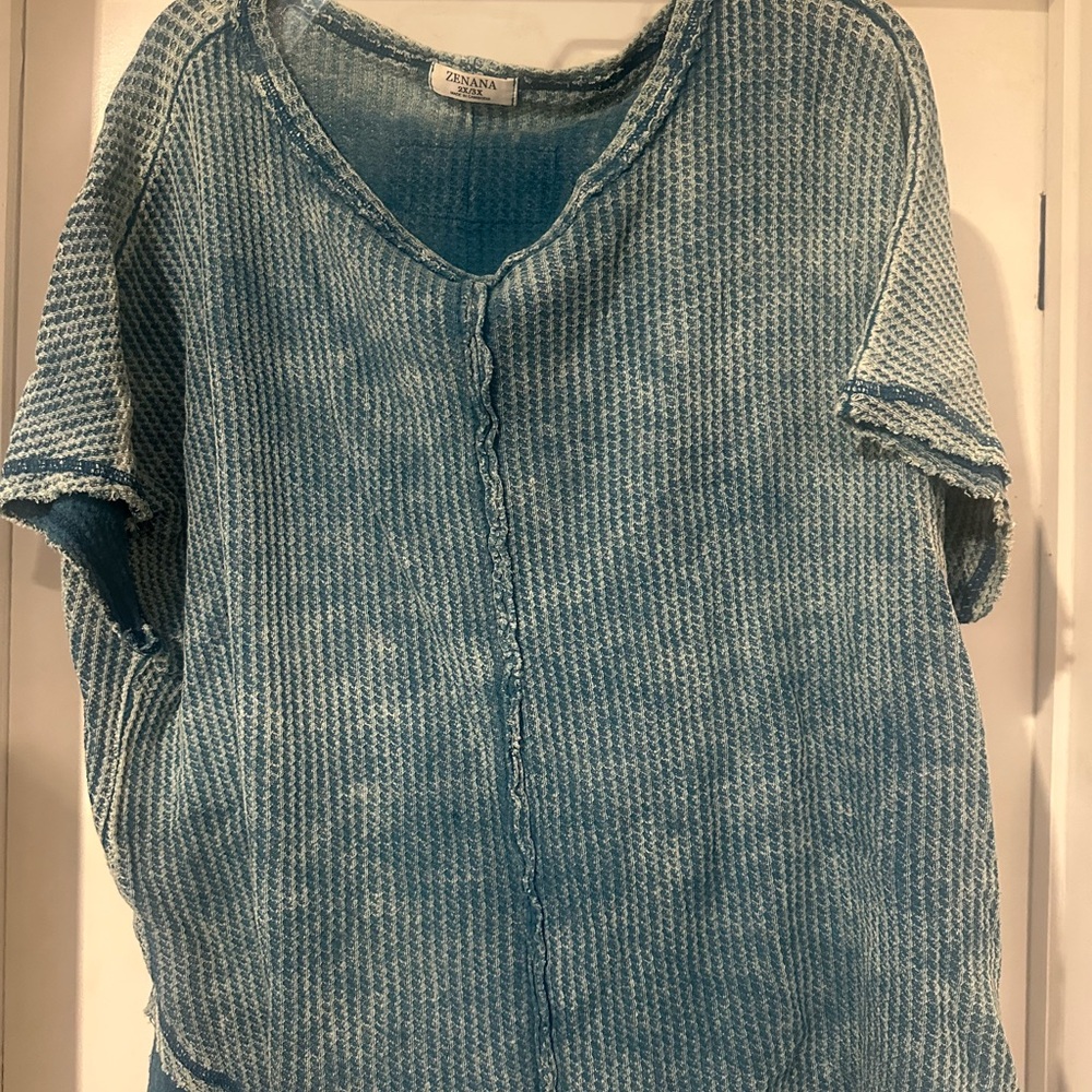 Zeana Acid Wash Top
